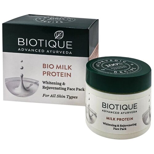 Biotique Омолаживающая отбеливающая маска Био протеины молока Bio Milk Protein Whitening and Rejuvenating Face Pack 50 гр