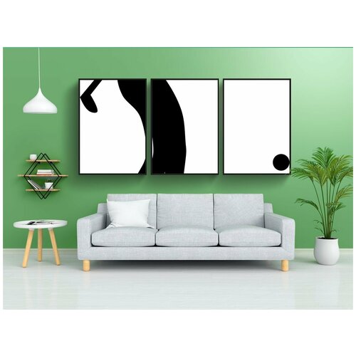 фото Набор модулных постеров для интерьера "игрок в гольф, гольф, качать" 60x90 см. в тубусе, без рамки lotsprints