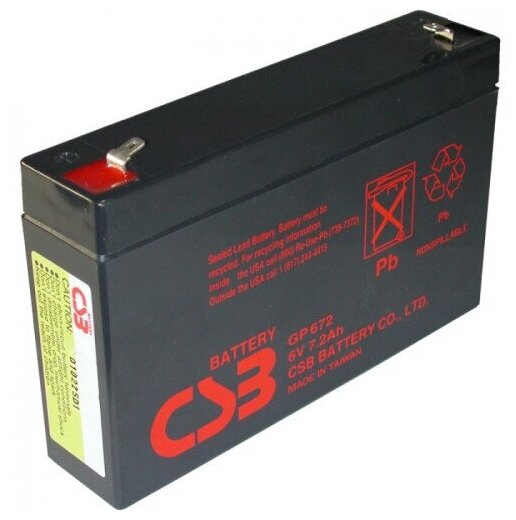 Аккумуляторная батарея для ИБП Csb GP672 6V 7Ah