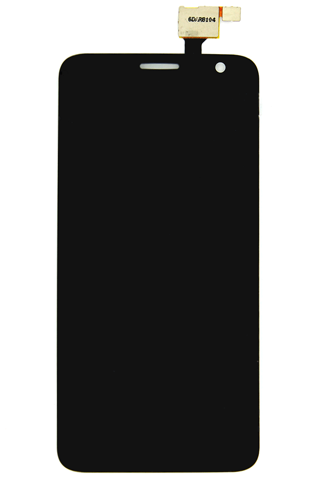 Дисплей (экран) в сборе с тачскрином для Alcatel OneTouch Idol Mini черный / 854х480
