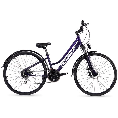 фото Велосипед городской dewolf 2022 asphalt 20 w, 16, chameleon purple/white/grey