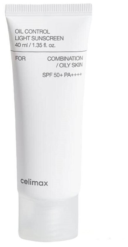 Легкий солнцезащитный крем для жирной кожи Celimax Oil Control Light Sunscreen, 40 мл