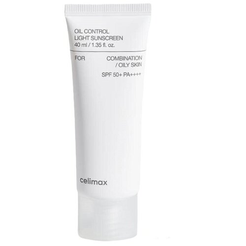 Легкий солнцезащитный крем для жирной кожи Celimax Oil Control Light Sunscreen, 40 мл