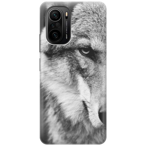 фото Ультратонкий силиконовый чехол-накладка для xiaomi poco f3 с принтом "спокойный волк" gosso
