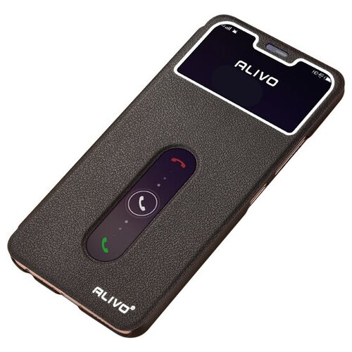 фото Чехол-книжка mypads для nokia 6 (2018)/ nokia 6.1 с окошком для входящих вызовов и свайпом чёрный