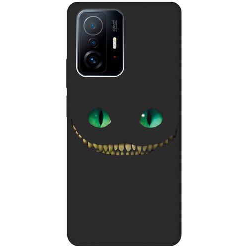 Матовый Soft Touch силиконовый чехол на Xiaomi 11T, 11T Pro, Сяоми 11Т, 11Т Про с 3D принтом Cheshire Cat черный матовый soft touch силиконовый чехол на xiaomi 11t 11t pro сяоми 11т 11т про с 3d принтом cheshire cat черный