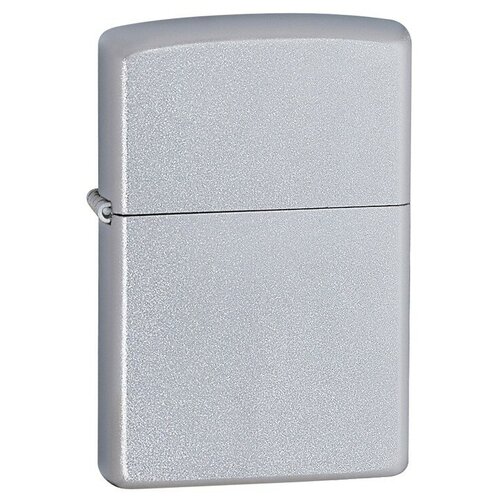 Зажигалка ZIPPO Classic с покрытием Satin Chrome, латунь/сталь, серебристая, матовая, 38x13x57 мм