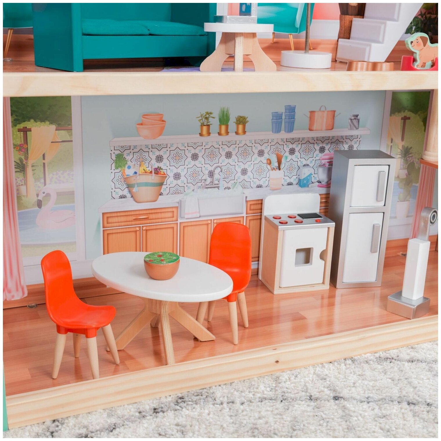 Кукольный домик KidKraft Dahlia Mansion с системой легкой сборки EZ Kraft Assembly (65987) - фото №6
