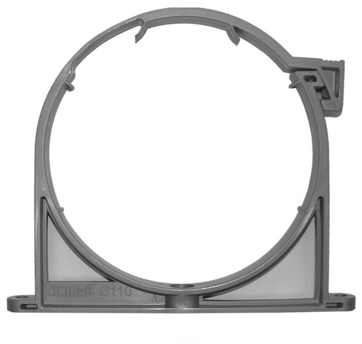 Хомут пластиковый с верхней защелкой для канализационных труб d-110 мм