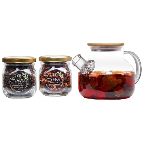 Чайник заварочный стеклянный TiSun 