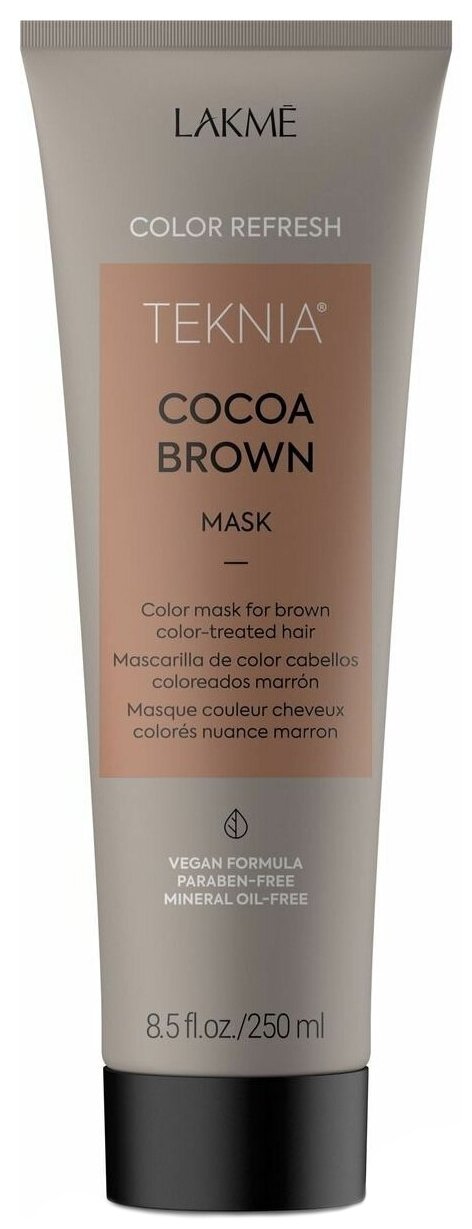 Lakme Teknia Refresh Cocoa Brown Маска для обновления цвета коричневых оттенков волос, 250 г, 250 мл, туба