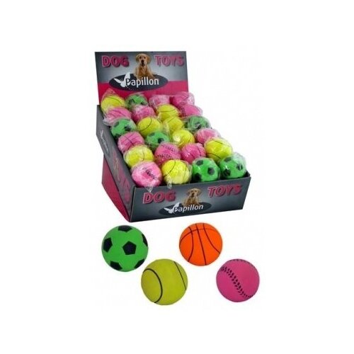 papillon papillon игрушка для собак цыпленок табака 55 г Papillon Игрушка для собак Неоновый мяч, резинагубка, 6см (Neon sponge balls) 140033 | Neon sponge balls, 140033, 0,093 кг