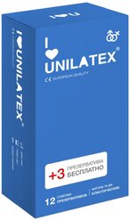 Презервативы Unilatex Natural Plain 12+3 шт., классические.