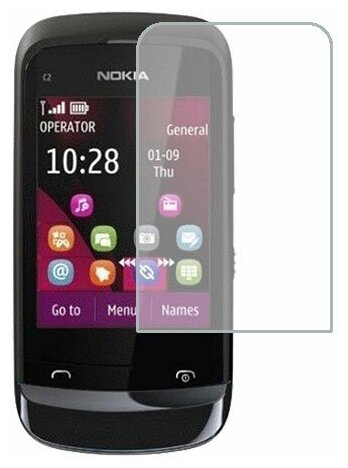 Nokia C2-03 защитный экран Гидрогель Прозрачный (Силикон) 1 штука