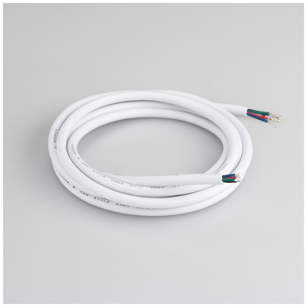 Провод питания ARL-MOONLIGHT-20AWG-4W-D6-CU-2000 White (arlight, Закрытый)