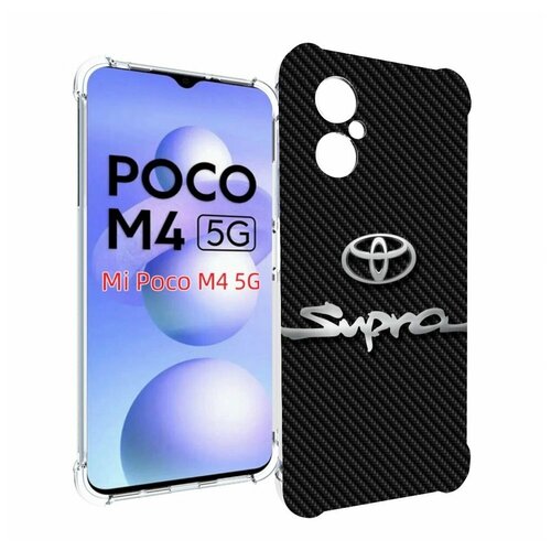 Чехол MyPads toyota тойота 2 для Xiaomi Poco M4 5G задняя-панель-накладка-бампер
