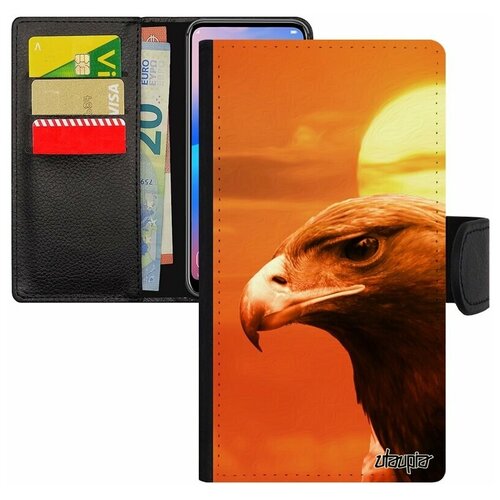 фото Чехол книжка на смартфон xiaomi mi 8 lite, "орел" ястреб царь utaupia