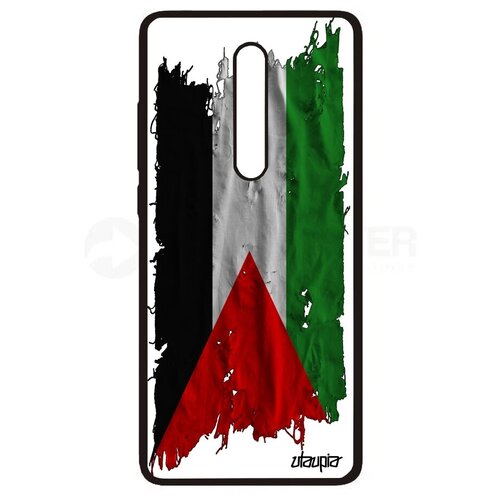 фото Противоударный чехол для телефона // xiaomi redmi k20 // "флаг палестины на ткани" стиль патриот, utaupia, белый