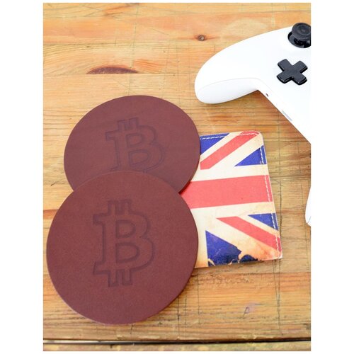 Костер кожаный коричнево-красный 