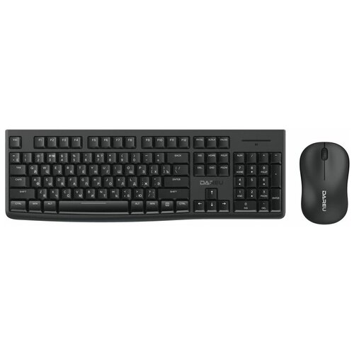 Комплект беспроводной Dareu MK188G Black, клавиатура LK185G (мембранная, 104кл, EN/RU) + мышь