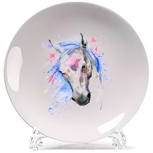фото Тарелка coolpodarok краски. звездная лошадка