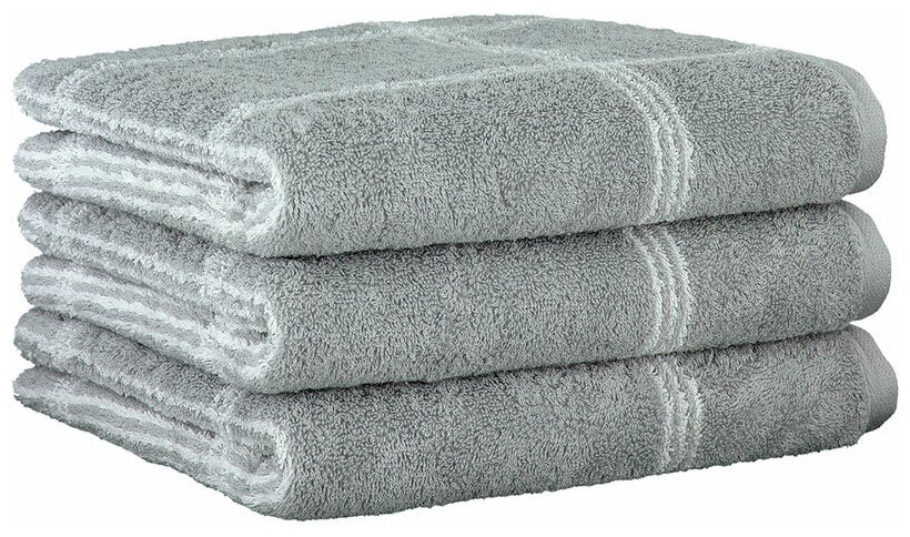 Полотенце махровое Cawo Two-Tone 50x100см, цвет платина CAWÖ - фото №1