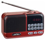Радиоприемник цифровой Perfeo ASPEN FM+ 87.5-108МГц/ MP3, красный