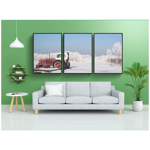 фото Набор модулных постеров для интерьера "мороз, лед, ледяной" 60x90 см. в тубусе, без рамки lotsprints