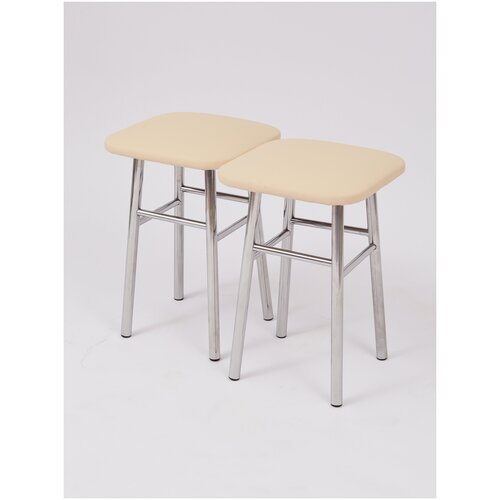 Комплект табуретов, Табурет PINO, VERAMENTE, бежевый/металлик, 2 шт.