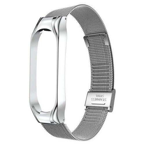 Сменный металлический ремешок для Xiaomi Mi Band 4 (Серебро)