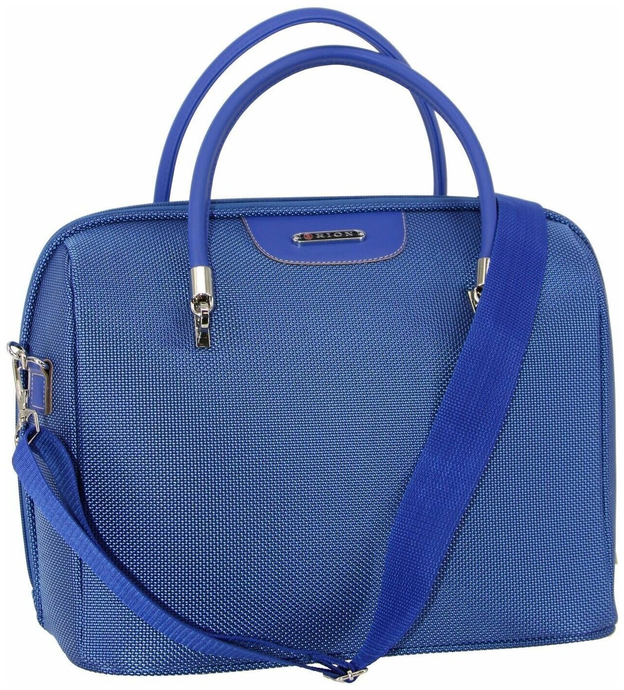 Дорожная сумка с ремнем на ручку чемодана Рион+ (RION+) / ручная кладь для самолета / саквояж , R240, Тканевая, 20 литров, голубой