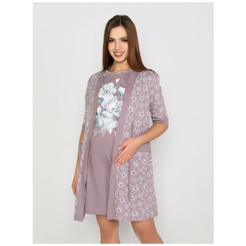 Комплект Style Margo, размер 44, фиолетовый комплект женский снежок сорочка халат кулирка пудровый