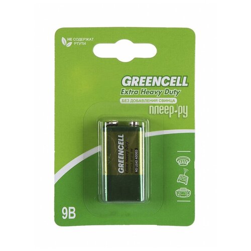Батарейка крона GP Greencell 1604G 1604GLF-2CR1 батарея gp cr2450 bc1 1шт