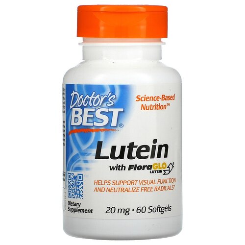 Капсулы Doctor's Best Lutein with FloraGlo, 50 г, 20 мг, 60 шт.