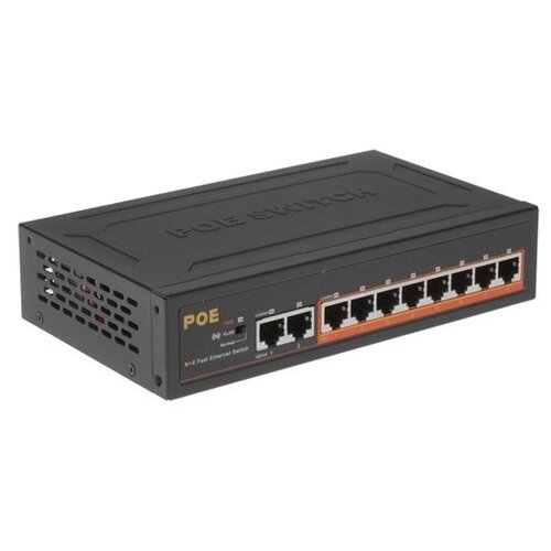 POE-коммутатор 8-канальный, 2xRJ45 UPLINK, POE-A, 120Вт | ORIENT SWP-5508POE/2P PS