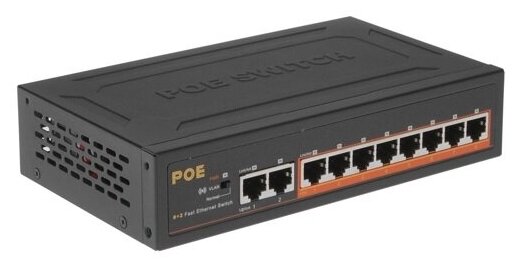 POE-коммутатор 8-канальный, 2xRJ45 UPLINK, POE-A, 120Вт | ORIENT SWP-5508POE/2P PS