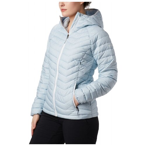 Куртка утепленная COLUMBIA Powder Lite™ Hooded Jacket женская, цвет голубой, размер XS columbia ветровка мужская columbia spire heights™ размер 46