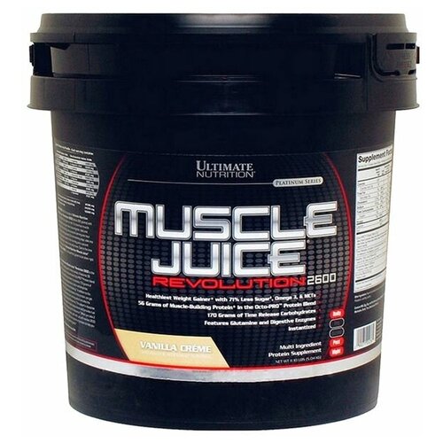 Гейнер Ultimate Nutrition Muscle Juice Revolution, 5 кг (Печенье-Сливки) / Спортивное питание для набора мышечной массы