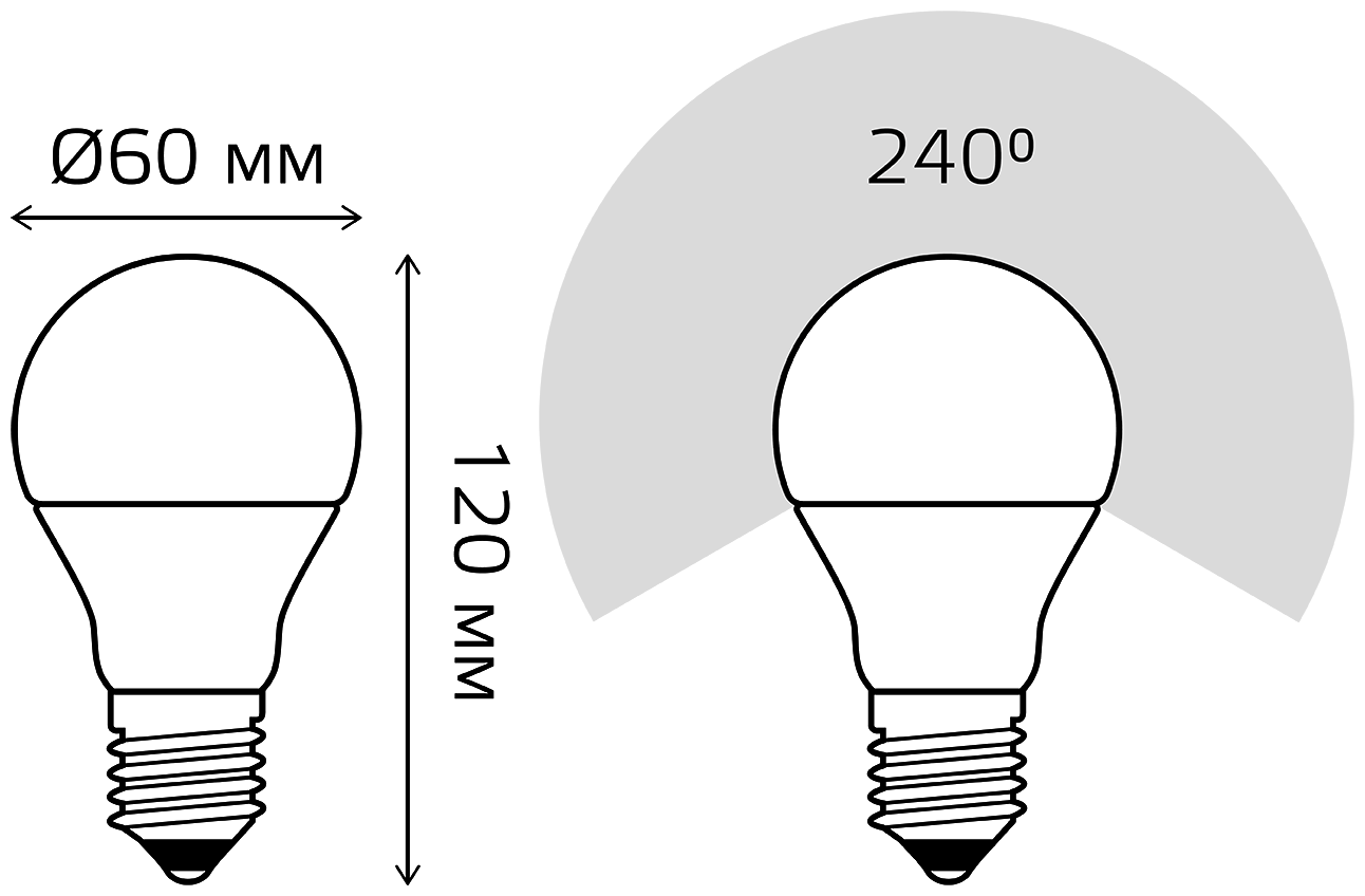 Светодиодная лампа Gauss Elementary LED A60 15W E27 4100K (упаковка 10 шт)