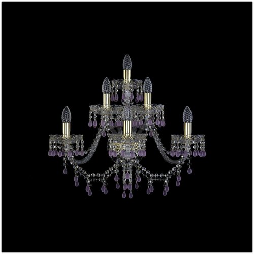 фото Хрустальная бра 1410b/3+2+1/240/xl g v7010 bohemia ivele crystal