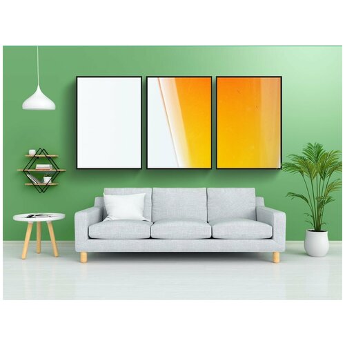 фото Набор модулных постеров для интерьера "апельсиновый сок, свежий сок, сок" 60x90 см. в тубусе, без рамки lotsprints