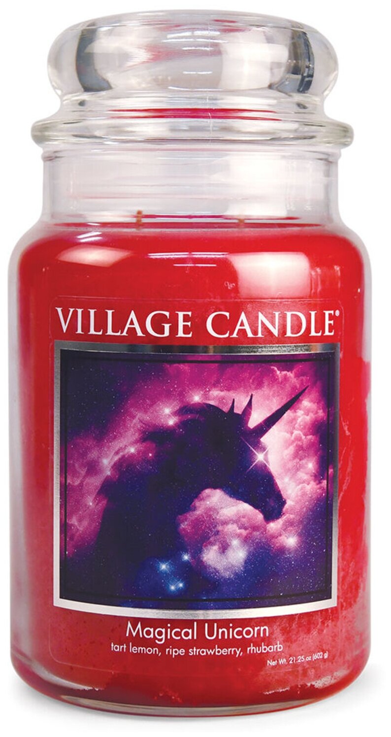 Ароматическая свеча Village Candle "Волшебный Единорог", большая