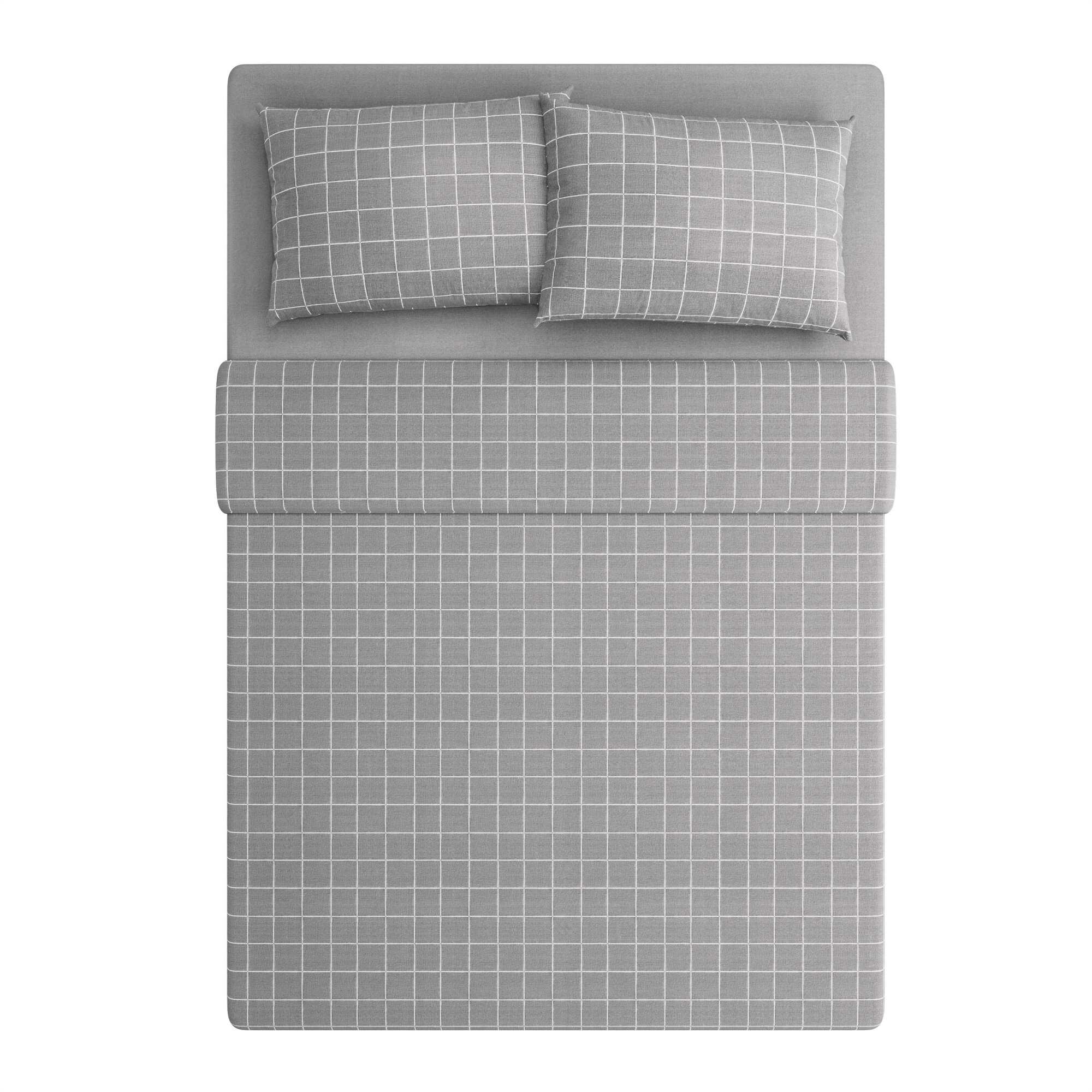 Комплект постельного белья Pragma Dipdop 1.5 спальный с простынёй, прохладный серый