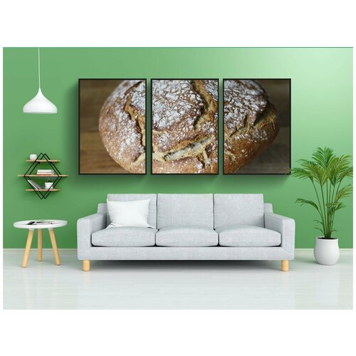 фото Набор модулных постеров для интерьера "пшеничной муки, рожь, хлеб" 60x90 см. в тубусе, без рамки lotsprints