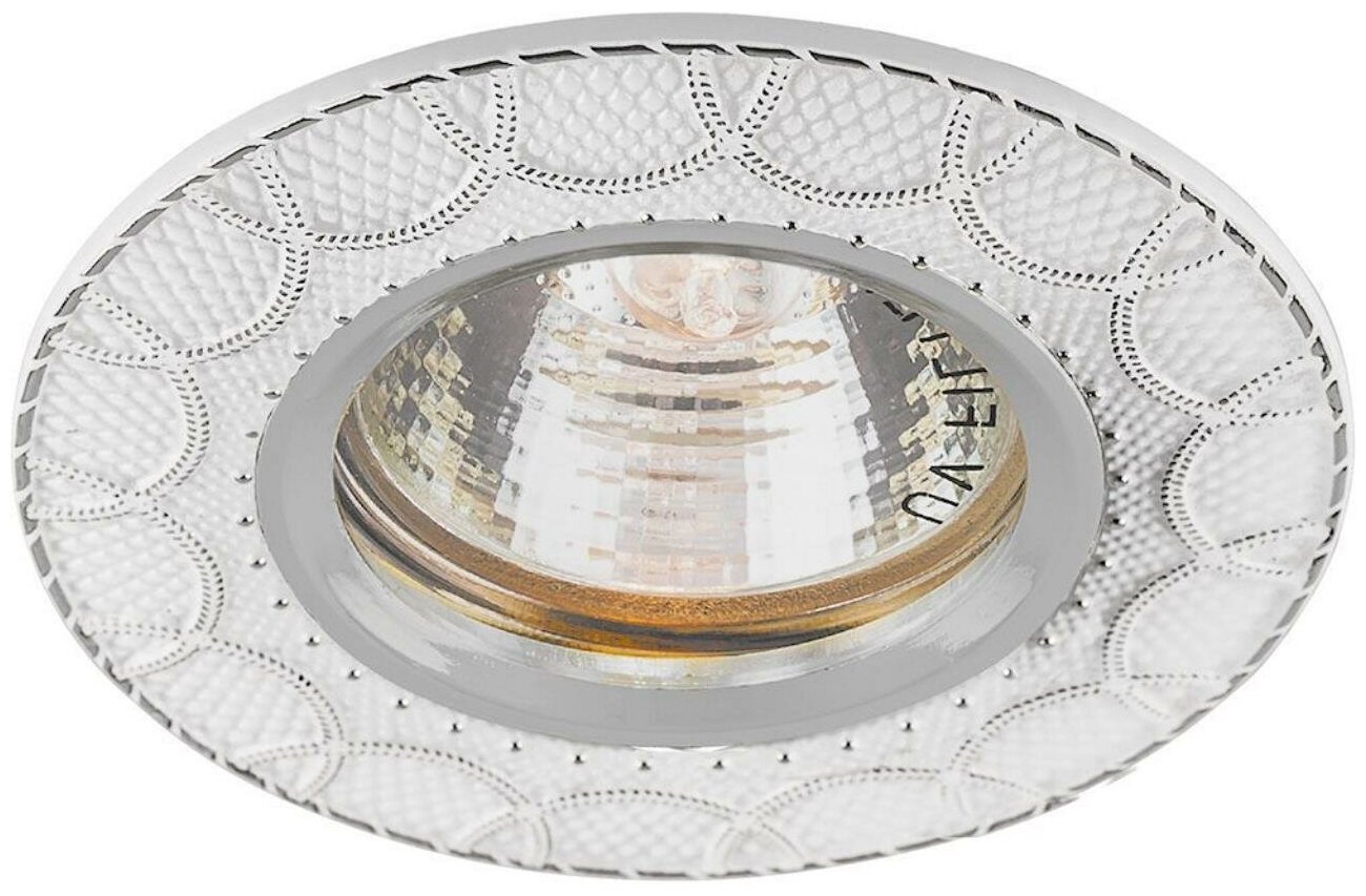 Светильник FERON потолочный встраиваемый, MR16 G5.3 белый, хром, - фотография № 1