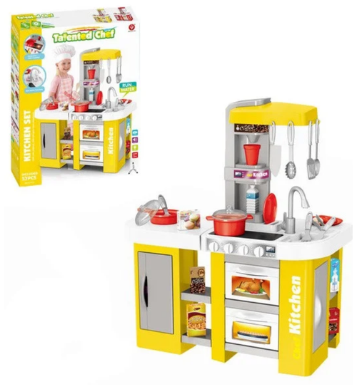 Кухня с водой TALENTED CHEF 84 см 58 деталей со звуком и светом DK TOYS 922-104