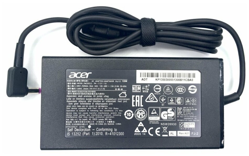 Блок питания для ноутбука Acer Nitro 5 AN515-54 19V 7.1A (5.5-1.7) 135W