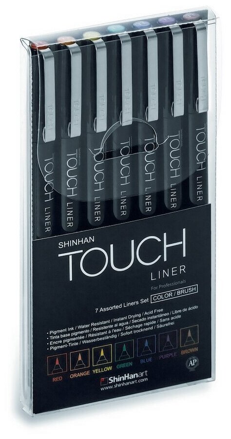 Набор линеров Touch Liner Brush 7 шт (цветные)