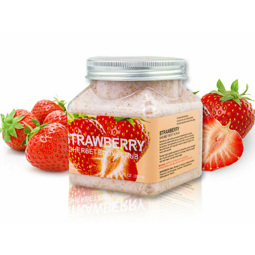 Pretty Cowry Отшелушивающий скраб для лица и тела с клубникой STRAWBERRY Face & Body Scrub 350 ml