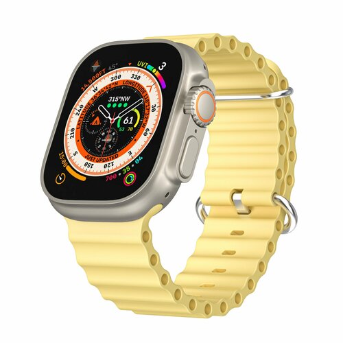 Смарт часы WATCH 8 ULTRA/Smart watch with magnetic charging/2.5D стекло/Подходят для apple IOS и Андроид/желтый